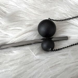 Gun metal necklace